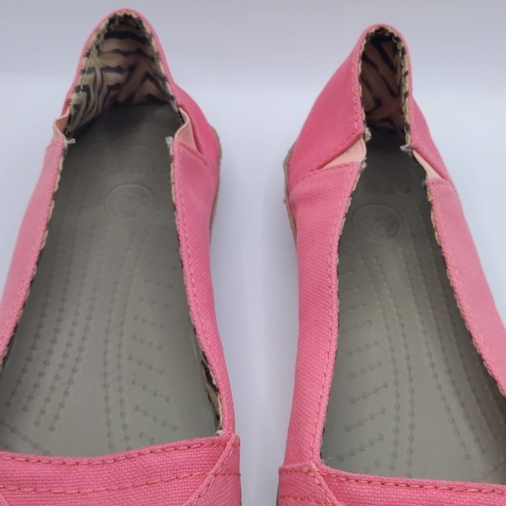 Crocs angle line flats slip on loafers women's size 7 concrete pink - Picture 5 of 9